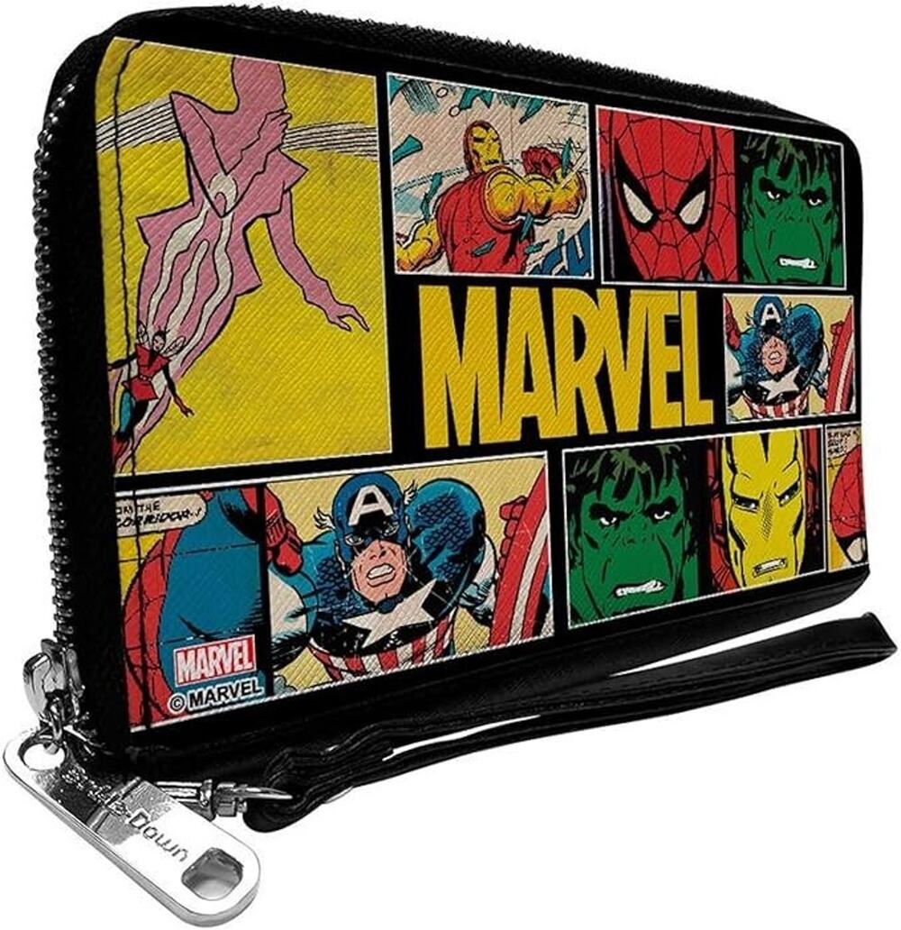 Marvel Retro Comic Panels Zip Around Wallet